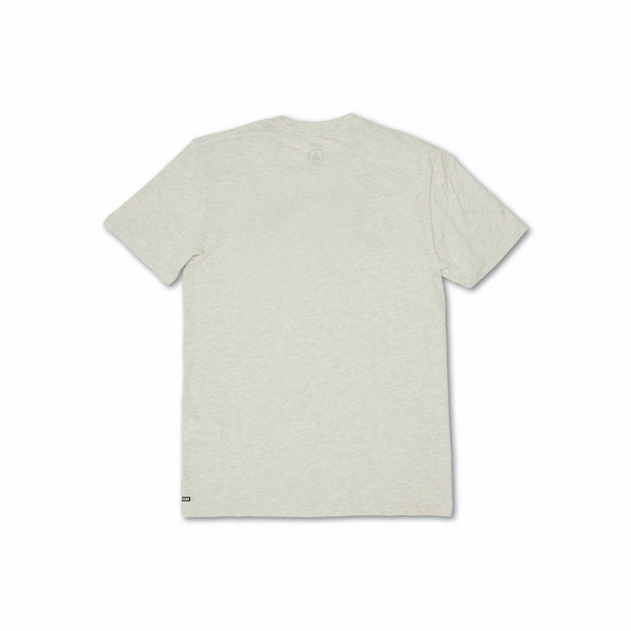 FLARING SS TEE -  BONE HEATHER