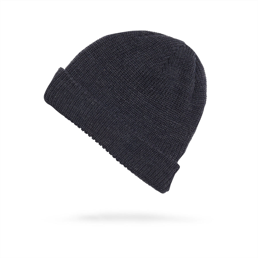 FULL STONE BEANIE -  CHARCOAL HEATHER