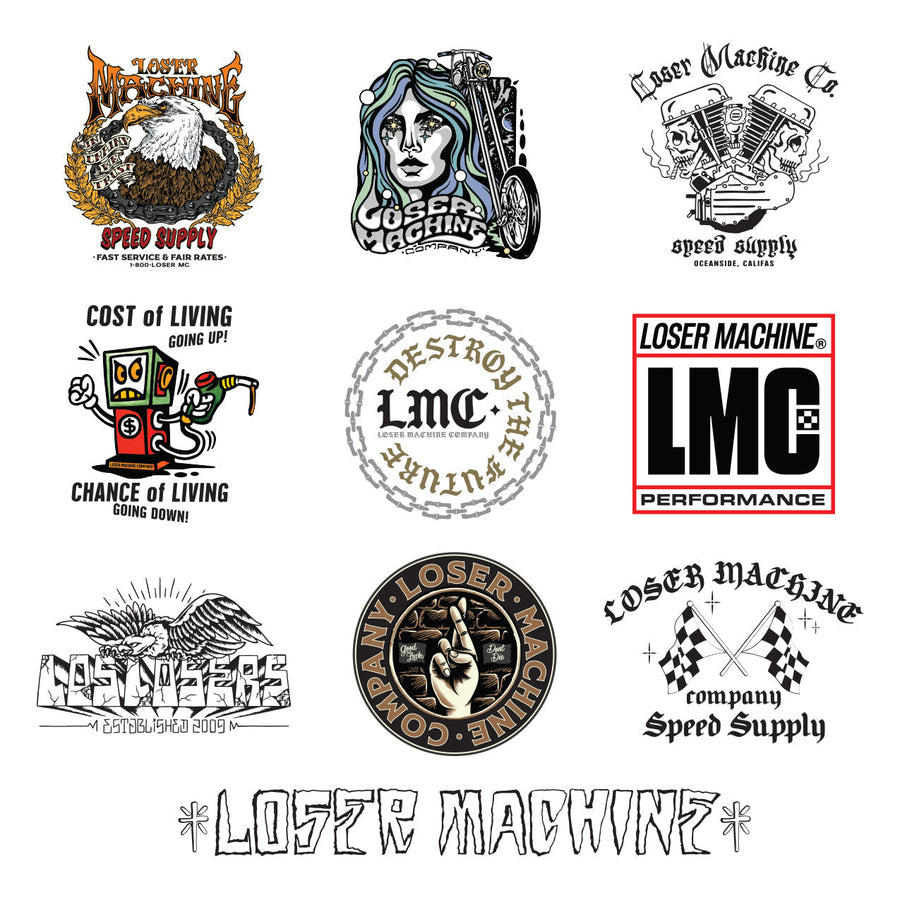 LOSER MC STICKERS X - ASSORTED