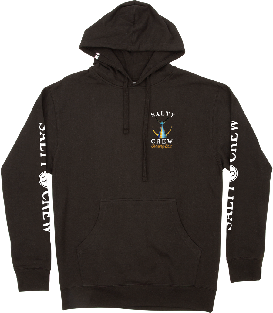 TAILED HOOD FLEECE -  BLACK