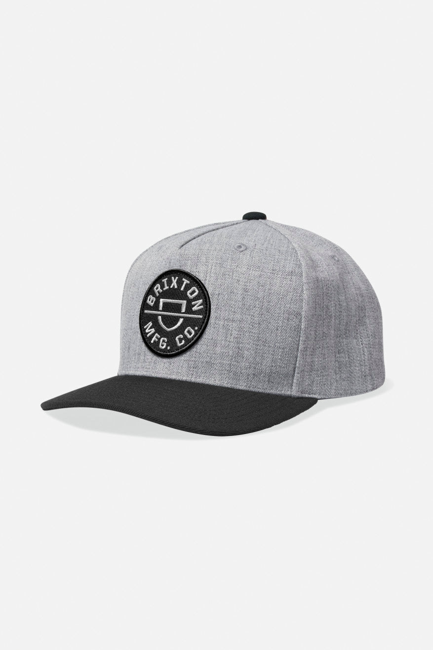 CREST C MP SNAPBACK -  HEATHER GREY/BLACK