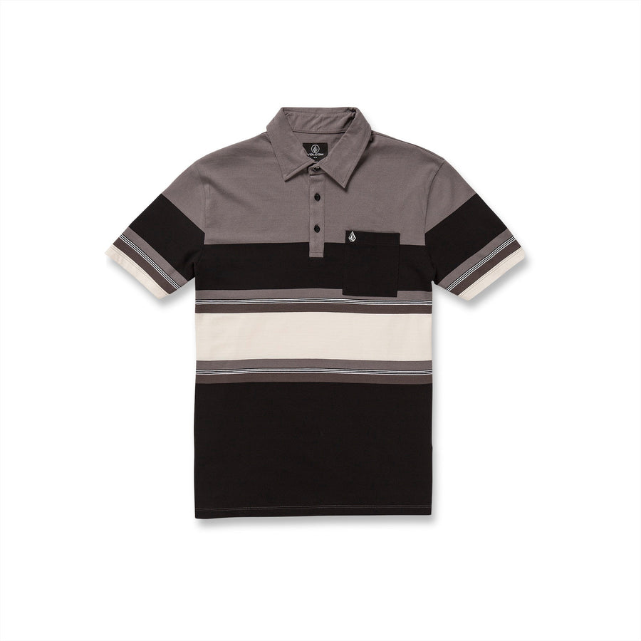 HEAVY DAZE POLO SS -  PEWTER