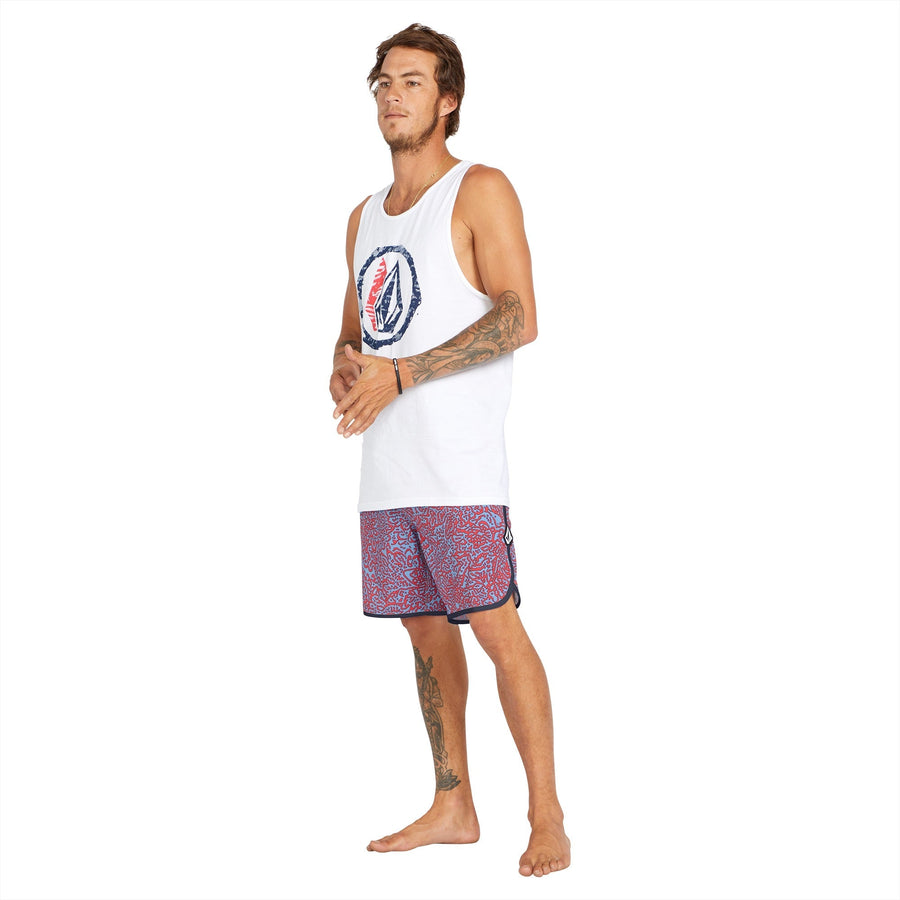 LIDO PRINT SCALLOP MOD 19 -  FLASH RED