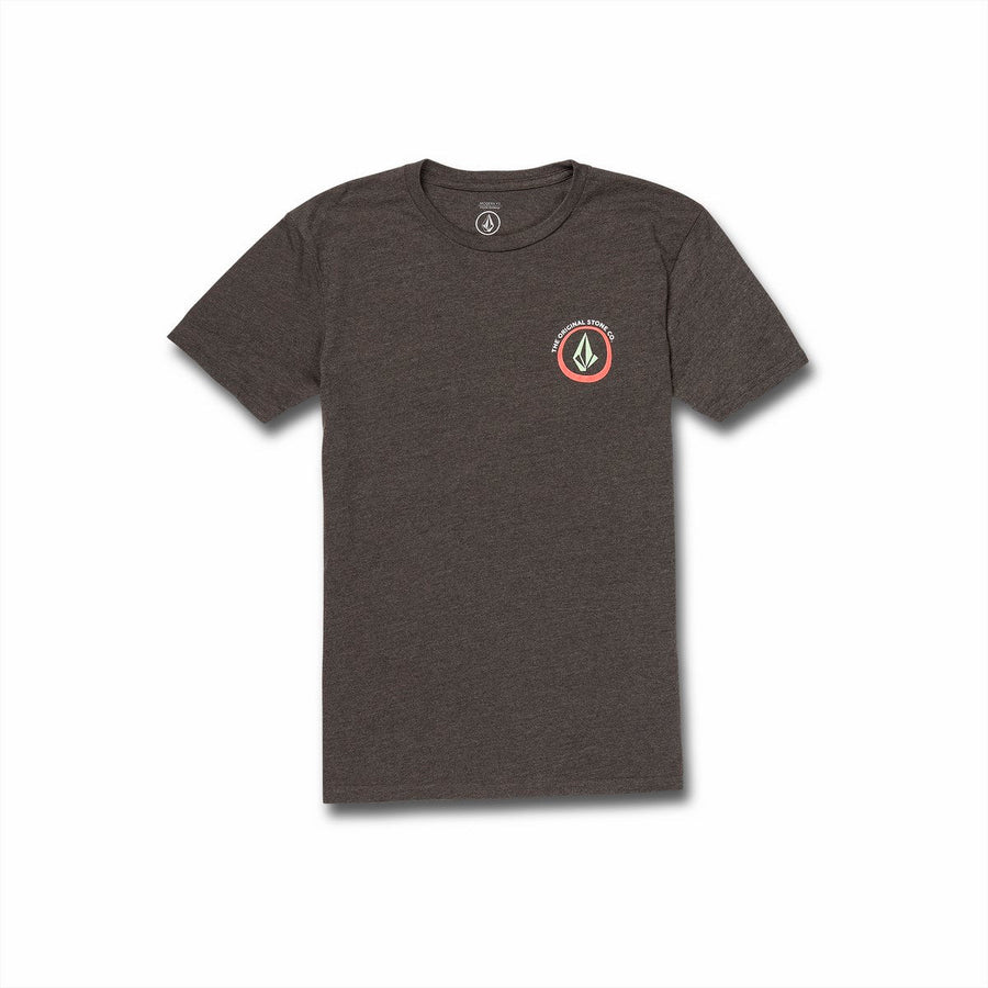 ROSETON SS TEE -  DARK BLACK HEATHER