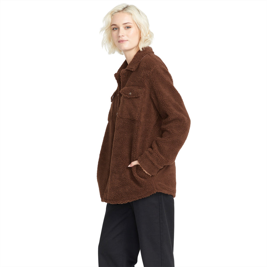 SILENT SHERPA JACKET - CHOCOLATE