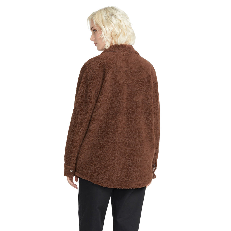 SILENT SHERPA JACKET - CHOCOLATE