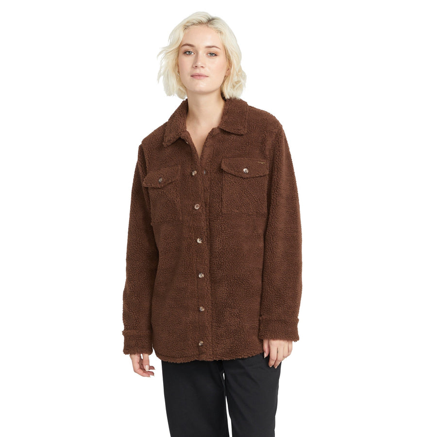 SILENT SHERPA JACKET - CHOCOLATE