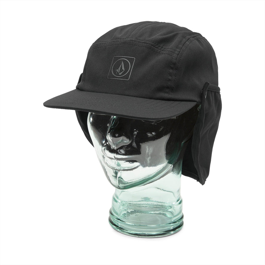 STONE TRIP FLAP HAT -  BLACK