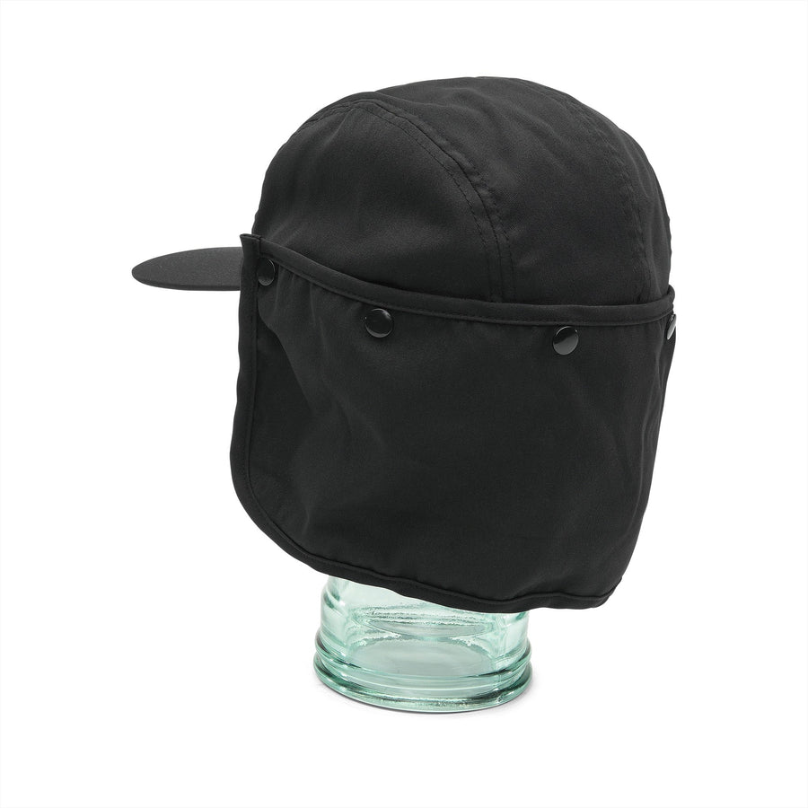 STONE TRIP FLAP HAT -  BLACK