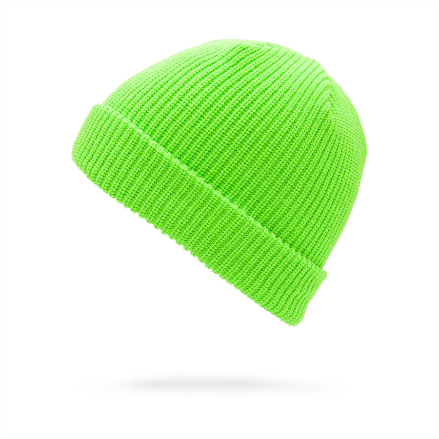 FULL STONE BEANIE -  ELECTRIC GREEN