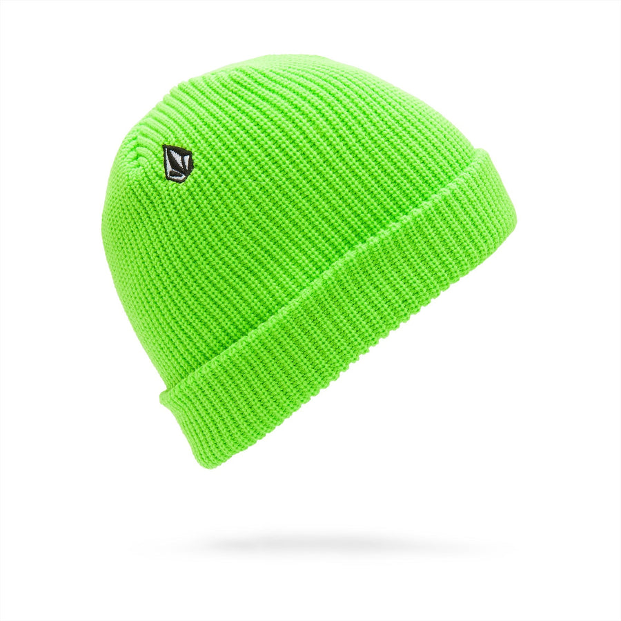 FULL STONE BEANIE -  ELECTRIC GREEN
