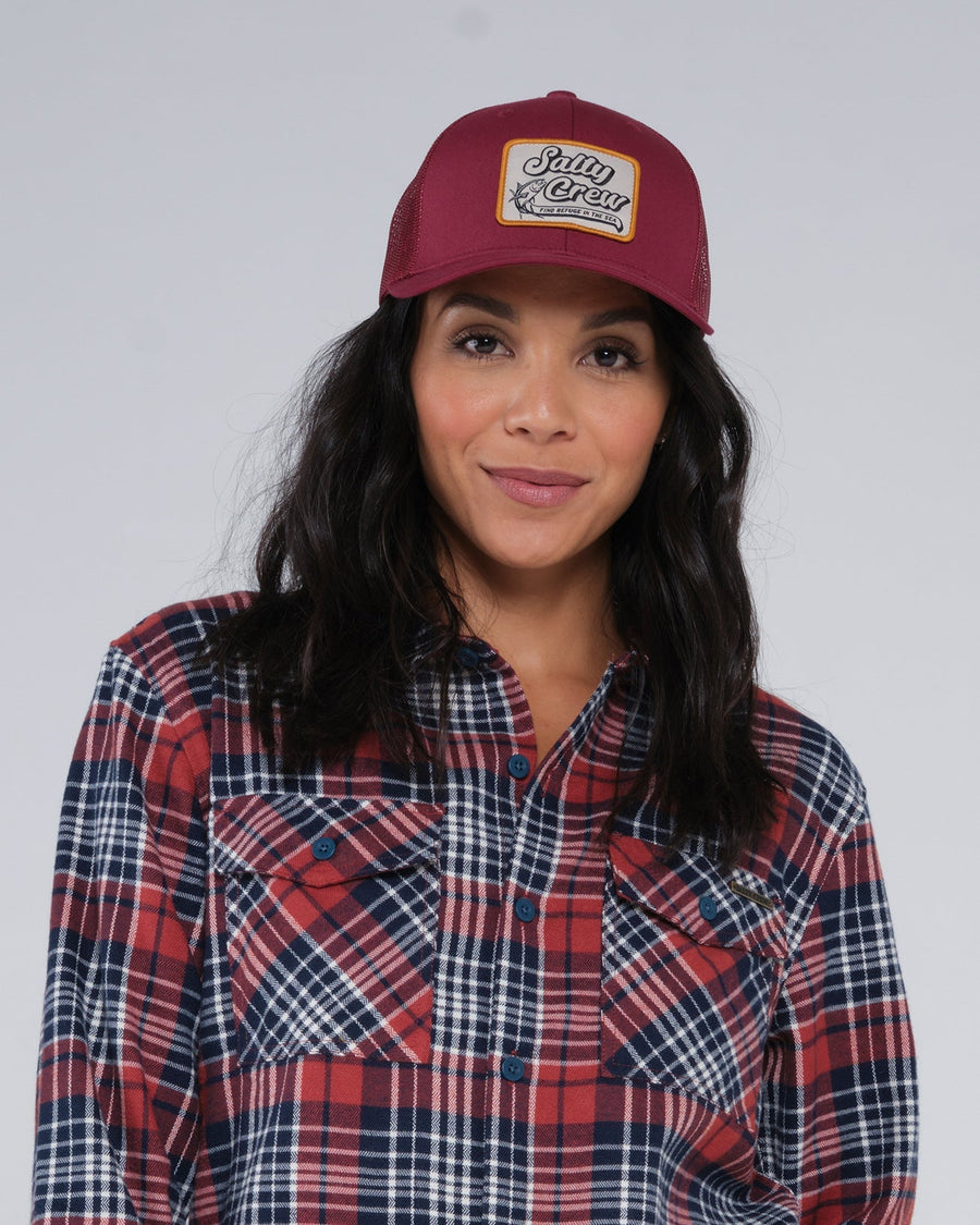 RETRO CATCH RETRO TRUCKER -  CRANBERRY