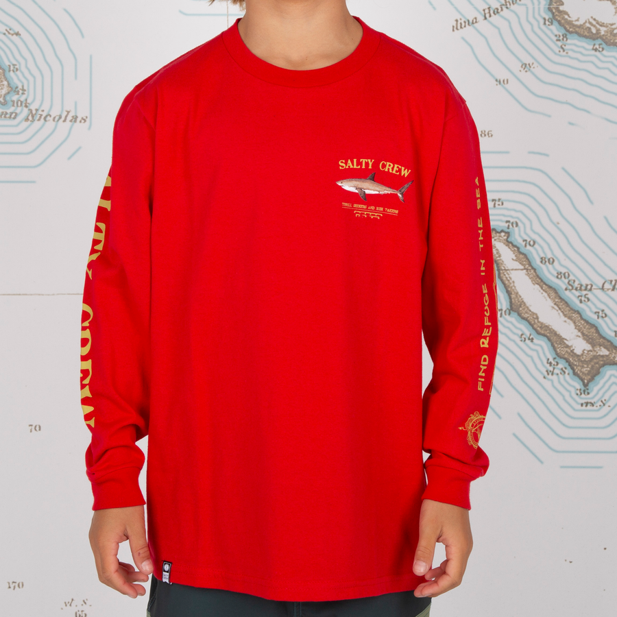 BRUCE NIÑOS L/S TEE -  RED