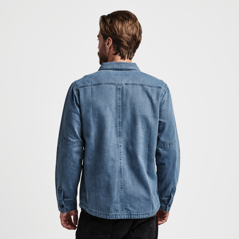 HEBRIDES UNLINED -  BLUE GREY HAMA WASH