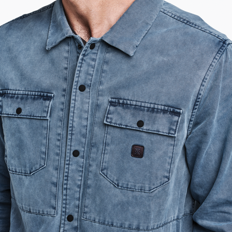 HEBRIDES UNLINED -  BLUE GREY HAMA WASH